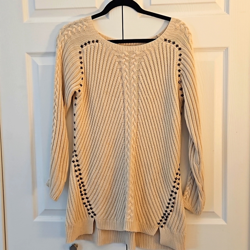 Studded knit sweater